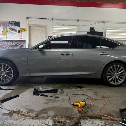 Window tint install: Cadillac CT5