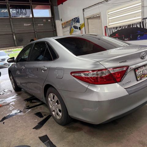 Window tint install: Toyota Camry